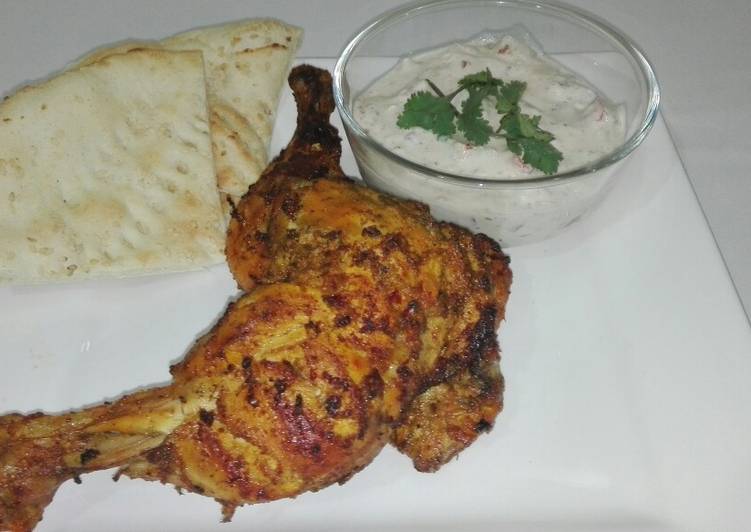 Recipe of Super Quick Homemade BBQ Chicken Tikka with Raita