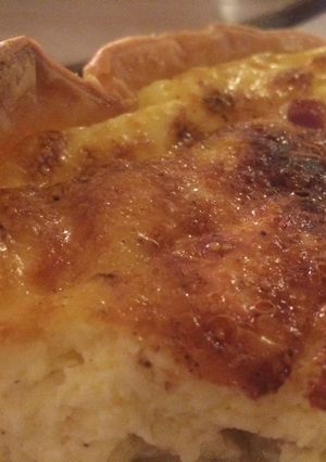 A picture of Traditional Quiche Lorraine.