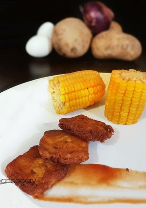 عکسی از دستور کوکو سیب زمینی متفاوت (کتلت بازاری)