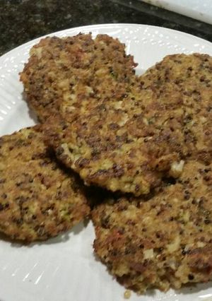A picture of Quinoa patties.