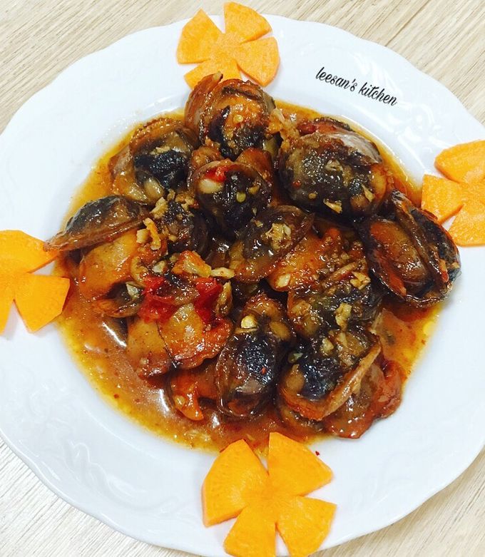 Hình của món Sò Lông Xào Me.