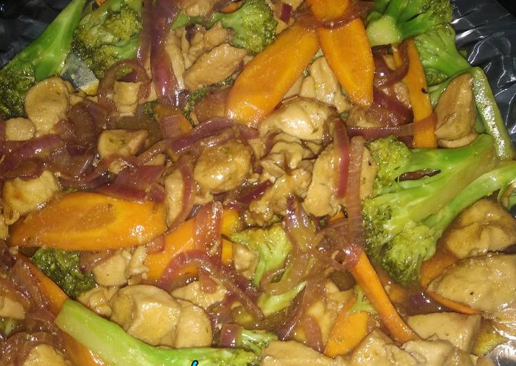 Recipe: Perfect Honey garlic chicken stir fry: This is A Recipe That Has Been Tested  From Best My Grandma's Recipe !!