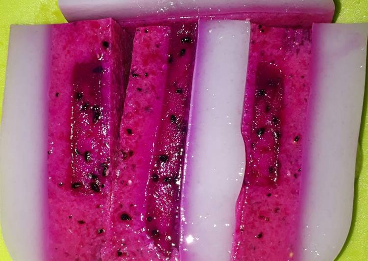 Langkah mengolah Puding blackcurrant naga #tantanganakhirtahun #masakditahunbaru sedap