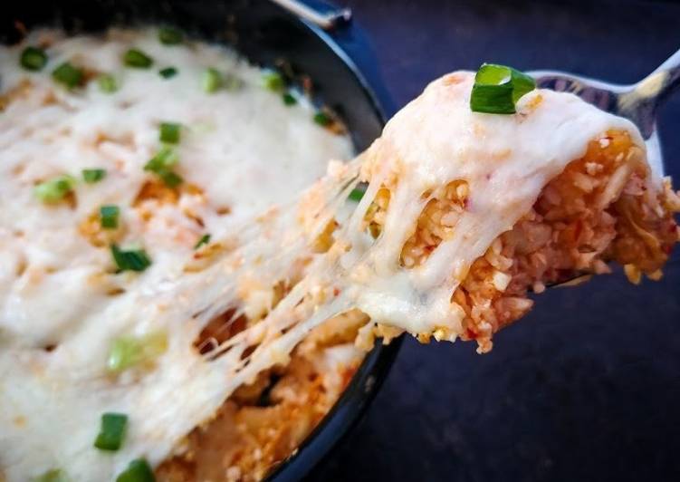 Recipe: Yummy Keto chicken and kimchi rice bake