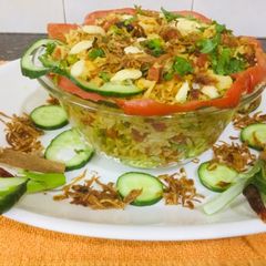 A picture of Vegetables Dum Biryani.