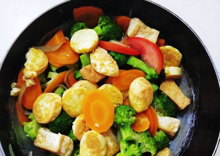 Sayur tumis tofu brokoli