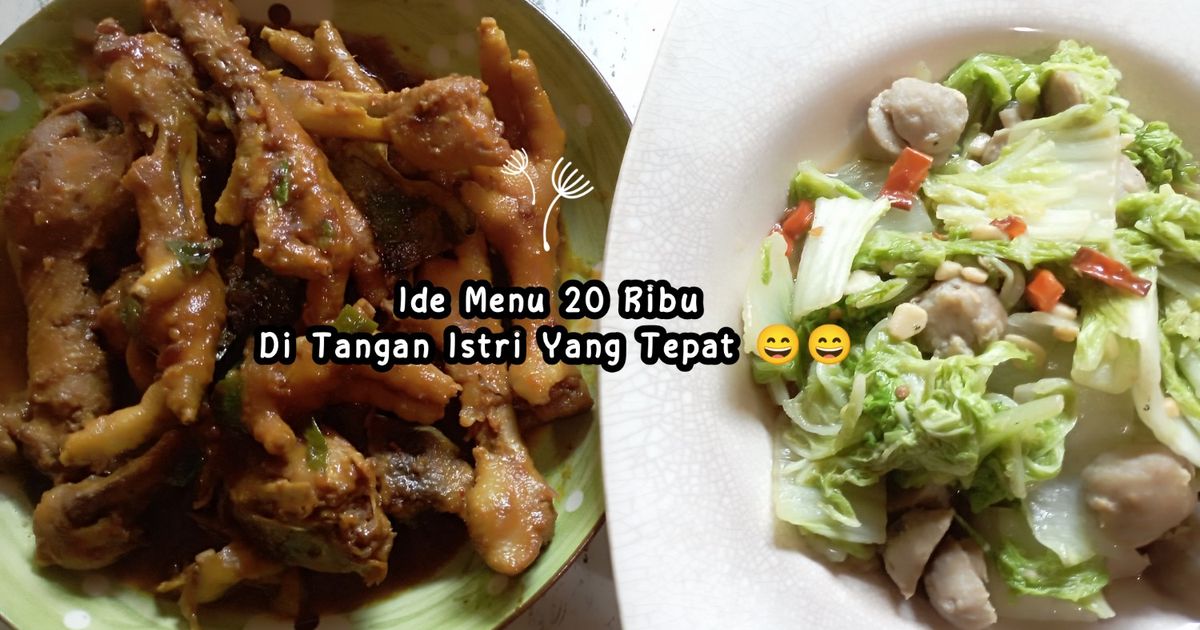 Ide Menu 20ribu di tangan istri yang tepat: Tumis Bakso Sawi Putih vs Kepala Ceker Bumbu Mie Ayam