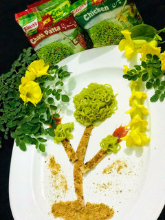 A picture of Green Noodles.