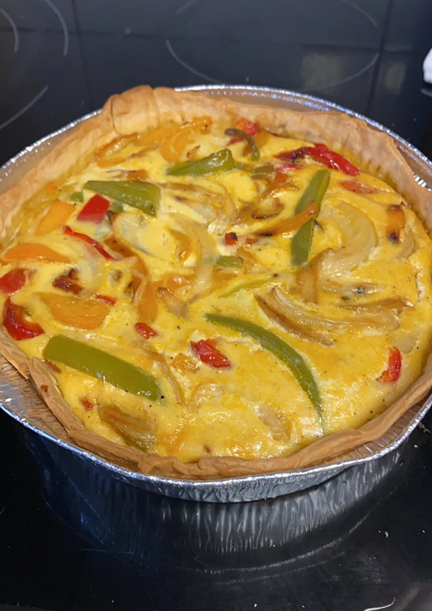 Una foto de Tarta de pimientos y queso