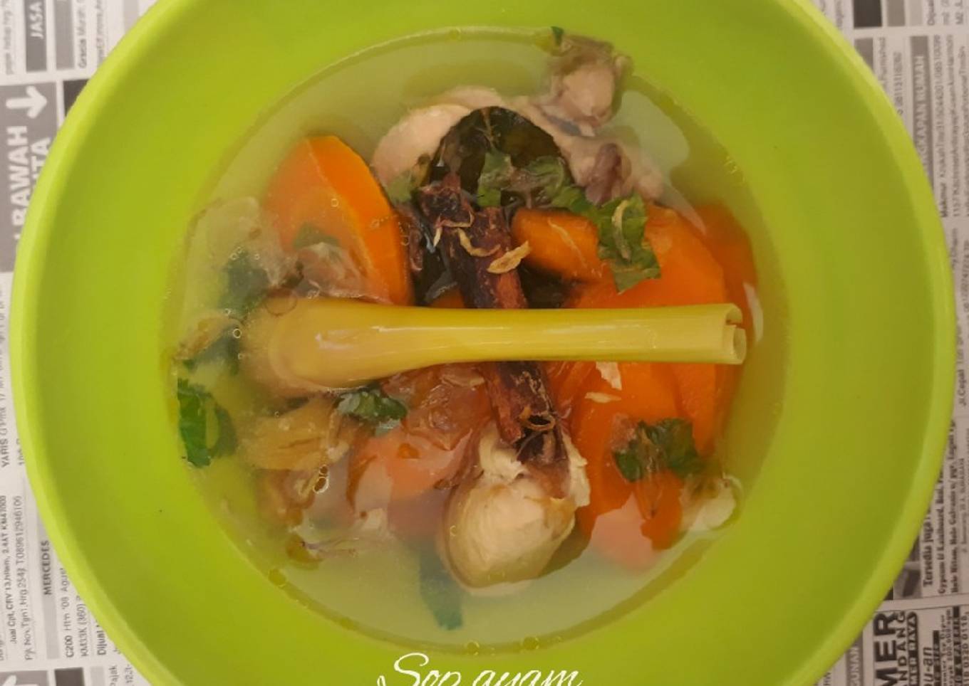 Sop Ayam ala Pak Min Klaten