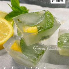 A picture of LEMON,LIME & MINT ICE CUBES:.