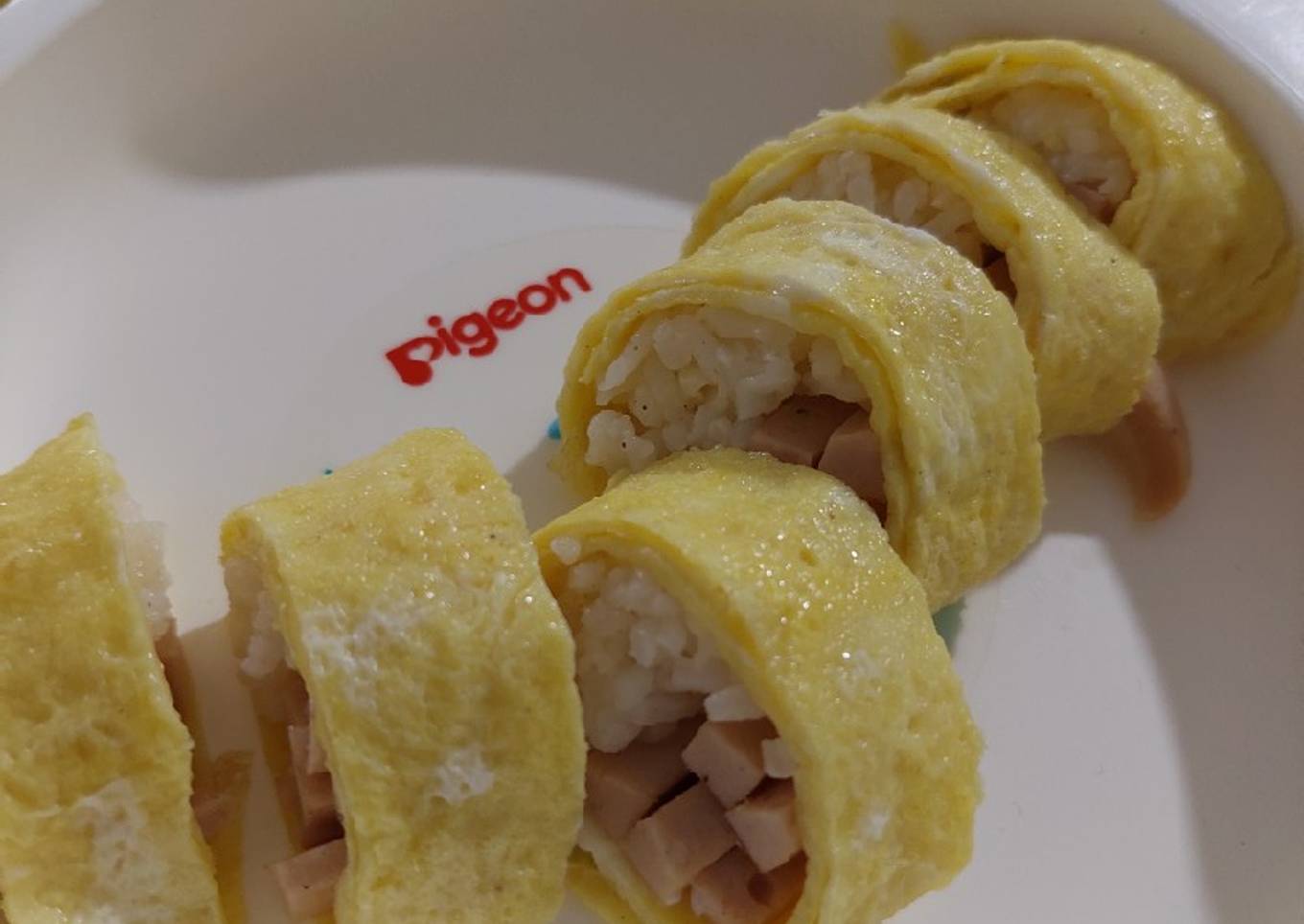 Sushi telur gulung, mpasi, makanan anak, snack anak