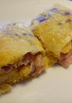 A picture of Easy Peasy cheesy crisps omelette.