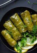 A picture of Dolma (stuffed grape leaves) (Azerbaijan).