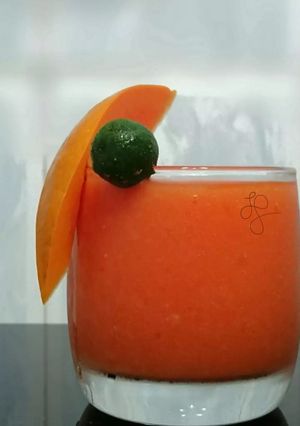 A picture of Papaya And Orange With Kalamansi Smoothies.