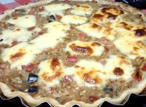 Una foto de Tarta HIPER LIGHT de Berenjena Zucchini y Tomate #Veggie