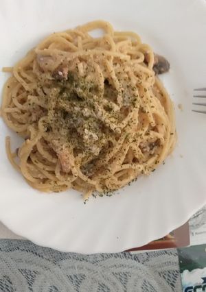 Una foto de Espaguetis a la carbonara