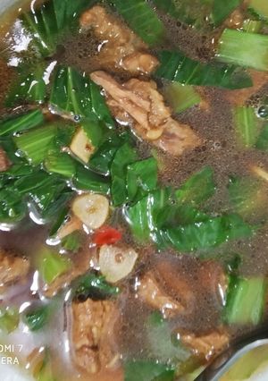 Foto resep Tumis sawi pak coy daging