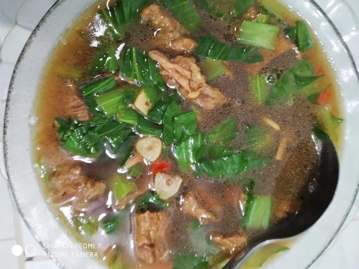 Cara Gampang Membuat Resep Tumis sawi pak coy daging Anti Ribet, Bikin Ngiler