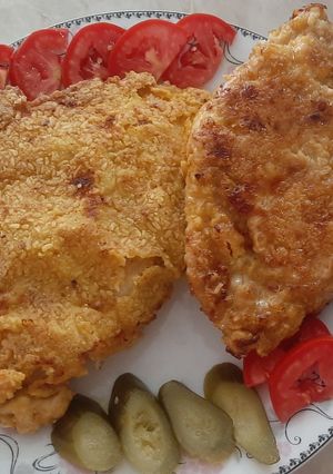 عکسی از دستور شنیتسل مرغ