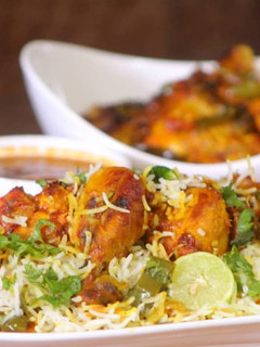 صورة لوصفة دجاج 65 مع رز