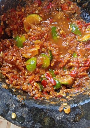Foto resep Sambal terasi jeruk