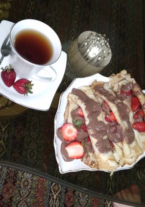 عکسی از دستور کرپ شکلاتی 🥞☕