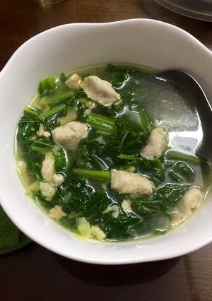 Hình của món Cải canh nấu thịt.