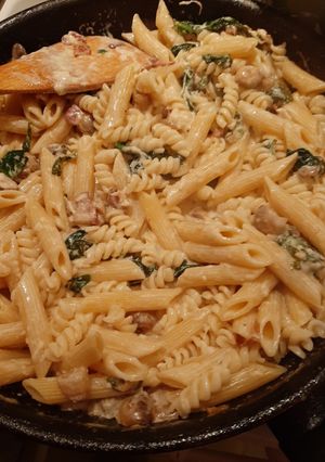 Spenótos penne recept fotója