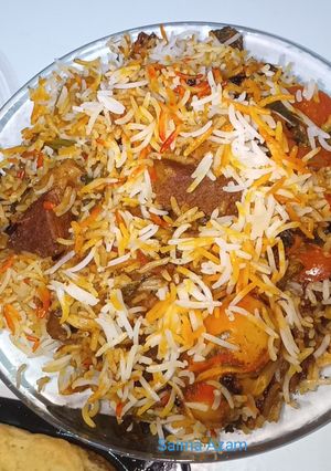 A picture of Beef biryani💕بیف بریانی 💕.