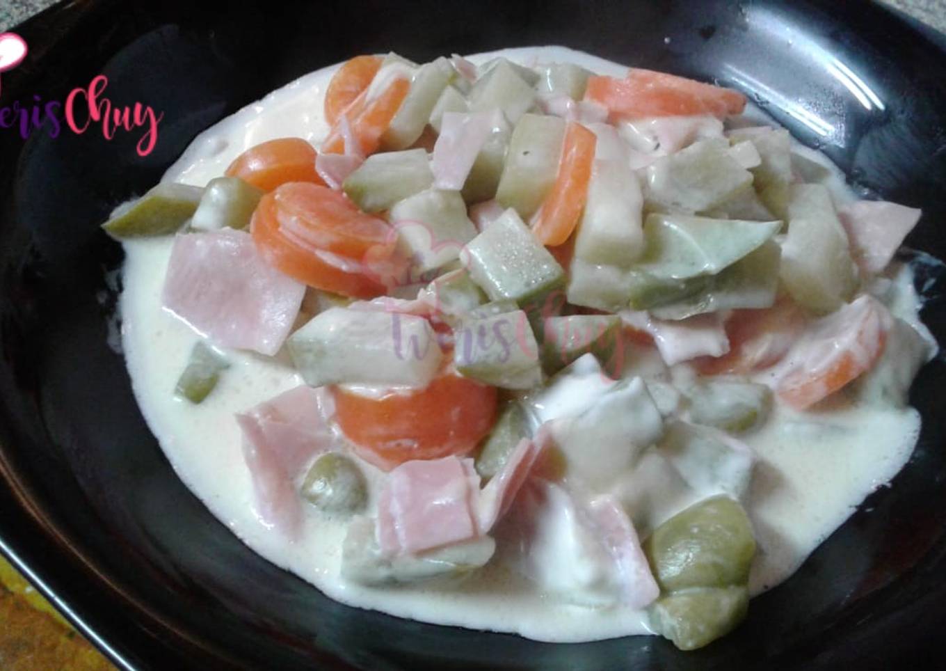 Chayotes con crema