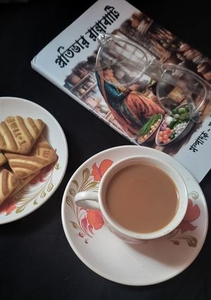 A picture of Jaggery milk tea.