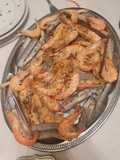 Langostinos, gambas y navajas a la plancha