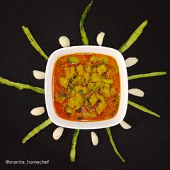 A picture of Ridge gourd Sabji.