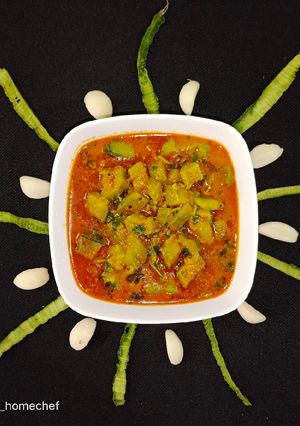 A picture of Ridge gourd Sabji.
