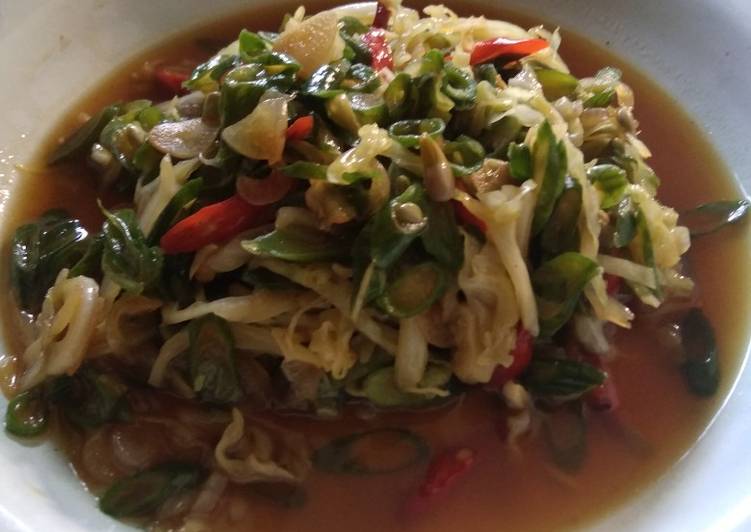 Cara Membuat 386) Kacang Panjang dan Kubis Kuah Kecap Anti Gagal