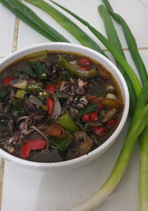 Foto resep Tumis cumi hitam
