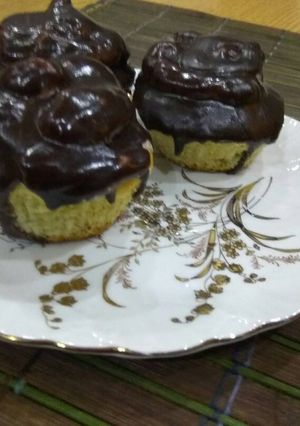 صورة لوصفة كب كيك بالكريمه و الشوكولاته