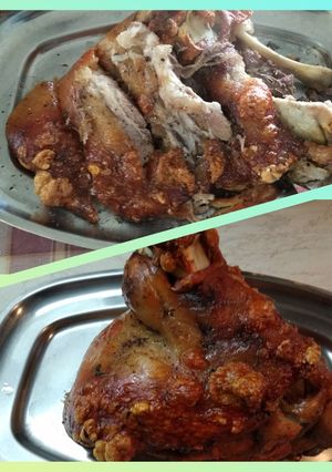 Φωτογραφία της συνταγής Κότσι 🐷🍗 χοιρινό στο φούρνο σε λαδόκολλα Αντώνης
