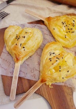 好療癒「愛心地瓜起士派」奶香內餡好美味!! 的食譜成品照片