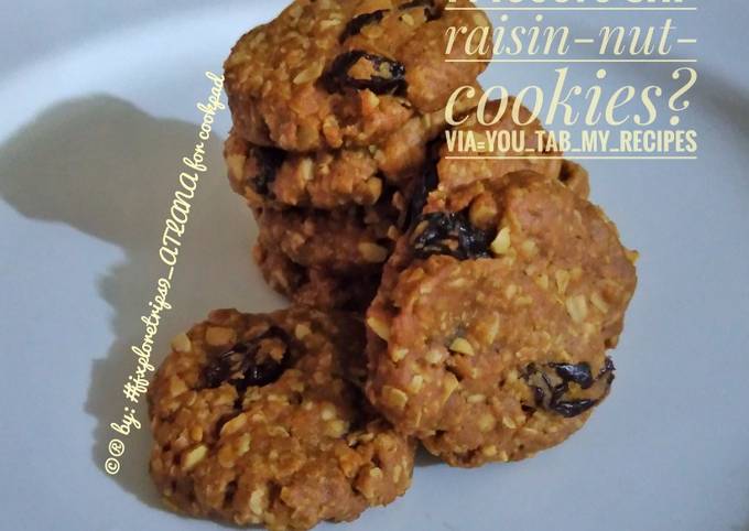 Oat Raisin Nut Cookies