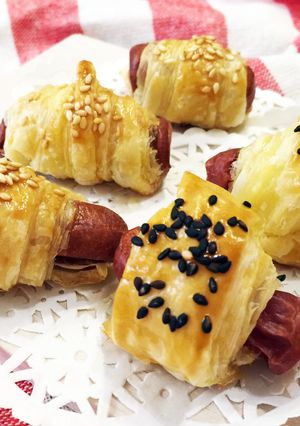 【零失誤入門烘焙】熱狗酥皮捲 的食譜成品照片