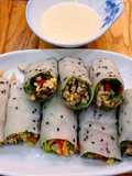 Cuốn bánh tráng nhúng vetula