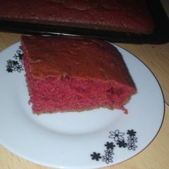A picture of Fluffy,moist,yummy red velvet cake.