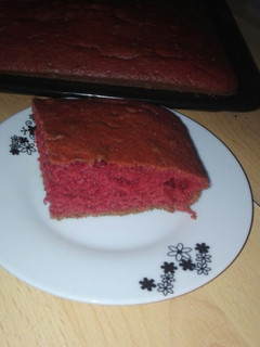 A picture of Fluffy,moist,yummy red velvet cake.