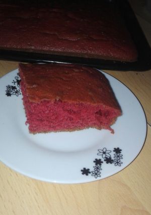 A picture of Fluffy,moist,yummy red velvet cake.