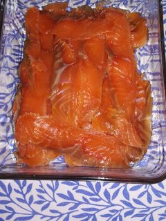 Una foto de Salmón ahumado