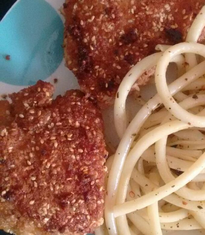 Una foto de Milanesa de pollo 🐣