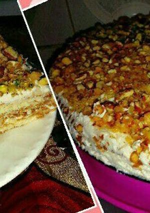 صورة لوصفة كيكه النسكافيه البارده