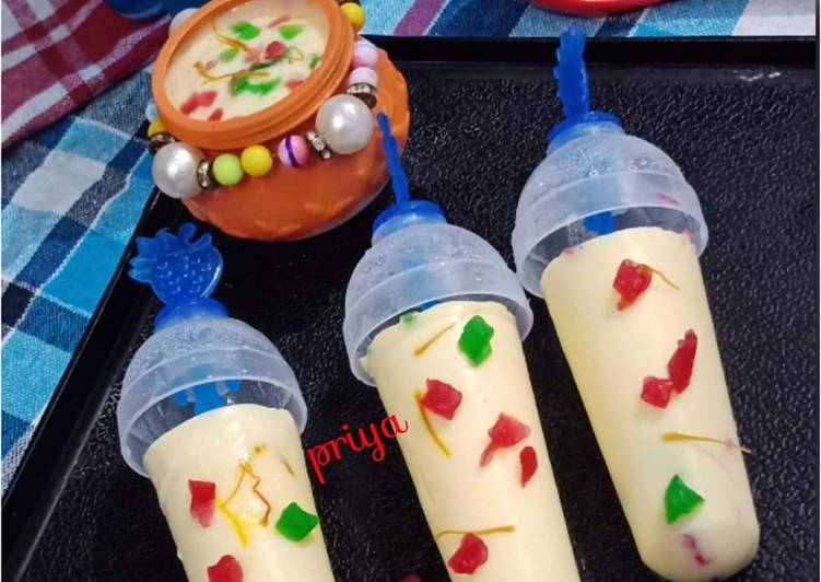 Recipe of Perfect Kesar Custard Kulfi